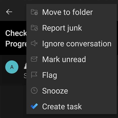 Outlook on Android now has a 'Create task' shortcut for Microsoft To Do | Windows Central