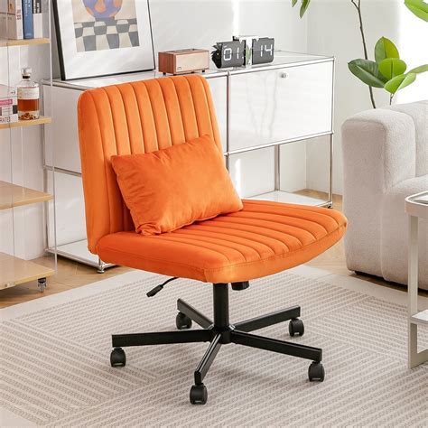Criss Cross Chair, Office Chair Cross Legged with Wheels, Armless ...