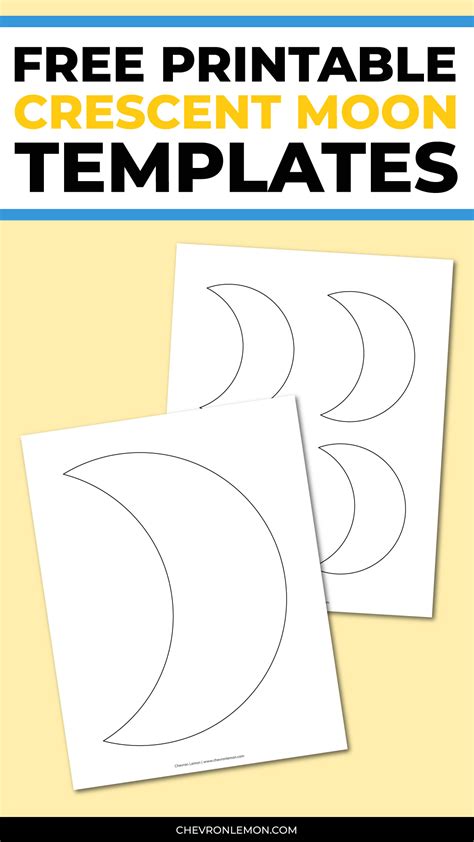 Printable Crescent Shape