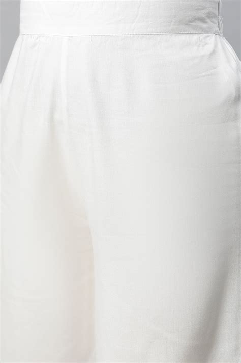 Buy Off-White Straight Liva Palazzos for Women Online for Woman | Shop ...