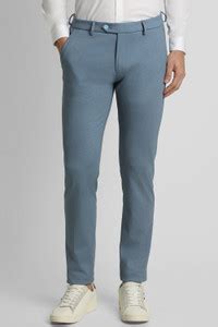 PETER ENGLAND Slim Fit Men Blue Trousers - Buy PETER ENGLAND Slim Fit ...