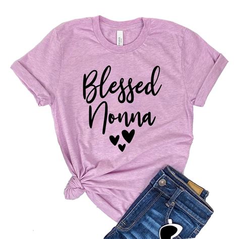 Blessed Nonna Shirt Grandmother Gift Grandma Shirts Women's Nana Tee Gigi Tshirt Mimi T-shirt ...