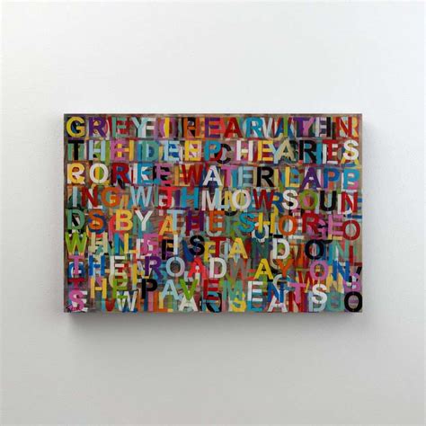 W.B. Yeats, The Lake Isle of Innisfree on Canvas by Jayne Taylor ...