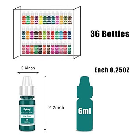 Buy Food Coloring 36 Color Concentrated Liquid Food Colouring Set ...