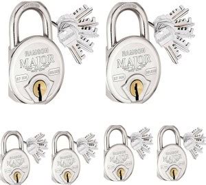 Ramson Steel Major Deluxe 7 Lever Lock with 4 Keys (67 MM, Silver) Pack ...