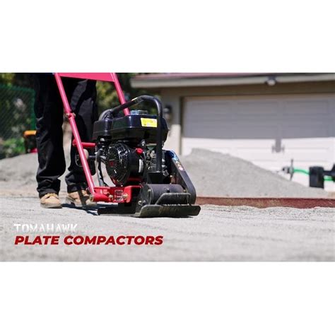 Tomahawk Power 5.5 HP Honda 13-in x 17-in Plate Compactor in the Plate ...