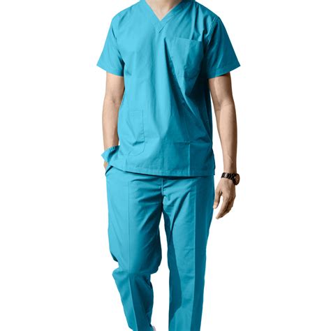 Male Scrub Suit - DSV - Light Teal – Uniform Craft