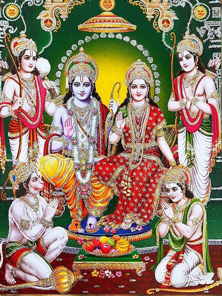 Ram Darbar - Ram Sita Laxman Bharat Shatrughan and Hanuman - Ramayan ...