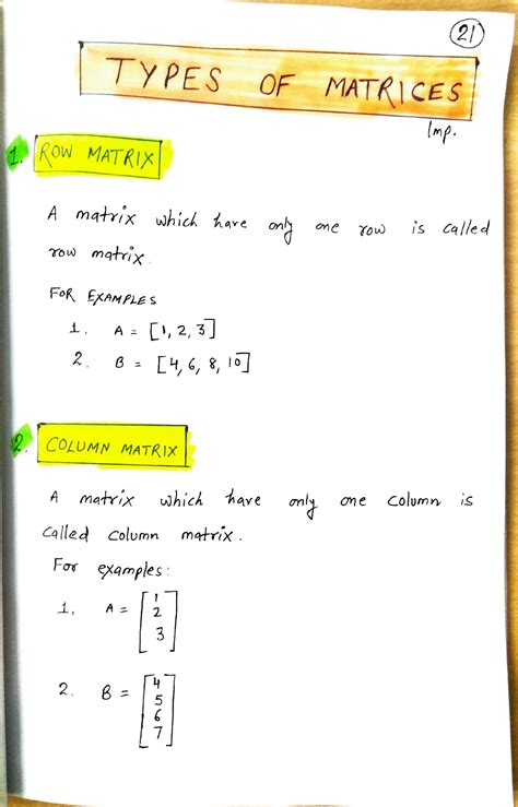 Image result for Types of Matrices