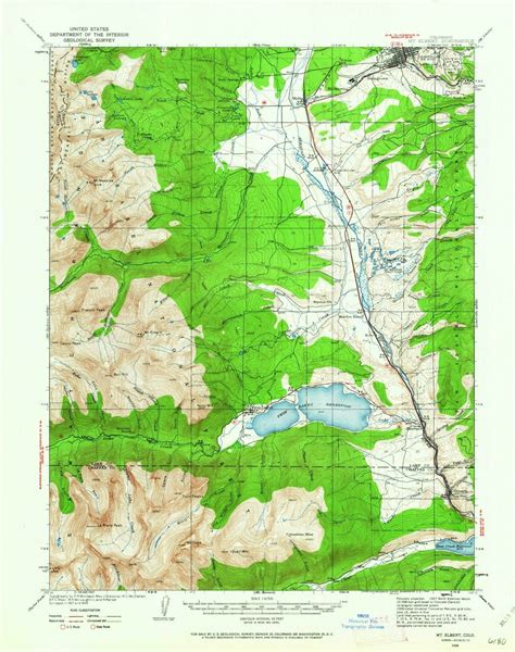 1935 Mt Elbert, CO - Colorado - USGS Topographic Map - Historic Pictoric