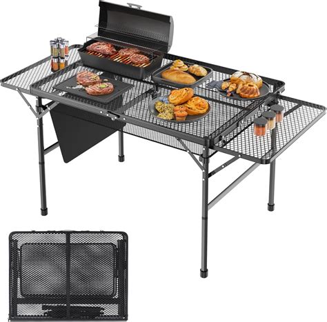 Amazon.com: WildFinder Folding Table with 2 Wing Panels, 3x2 FT Camping ...