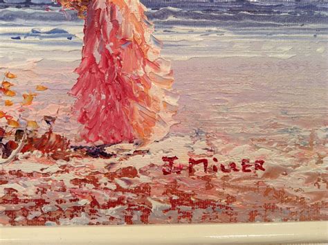 J Miller Oil on Canvas Painting Women on Beach Signed | eBay