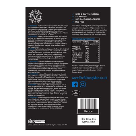 Buy The Biltong Man | Tasty Traditional Lean Beef Biltong | Healthy ...