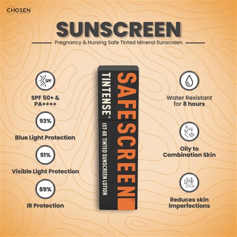 SAFESCREEN TINTENSE - Best tinted sunscreen range in India – CHOSEN Store