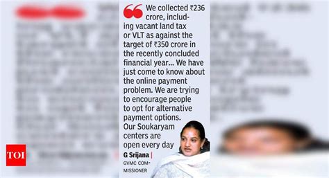 Vizagites struggle to pay property tax as GVMC portal malfunctions ...