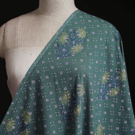 Pure Mul Cotton Hand Block Sanganeri Print Fabric