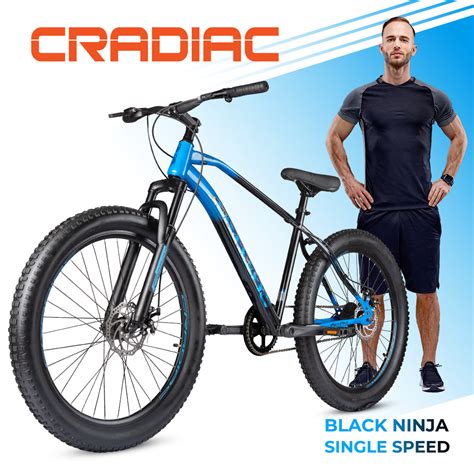 Buy Cradiac Black Ninja Single Speed 26T Fat Tyre Bicycle – Cradiac Sports