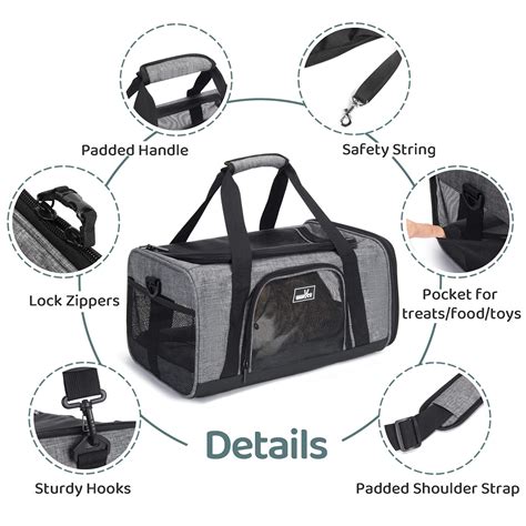 Buy Wakytu TSA Approved Pet Carrier for Small Medium Cats and Dogs, Dog ...