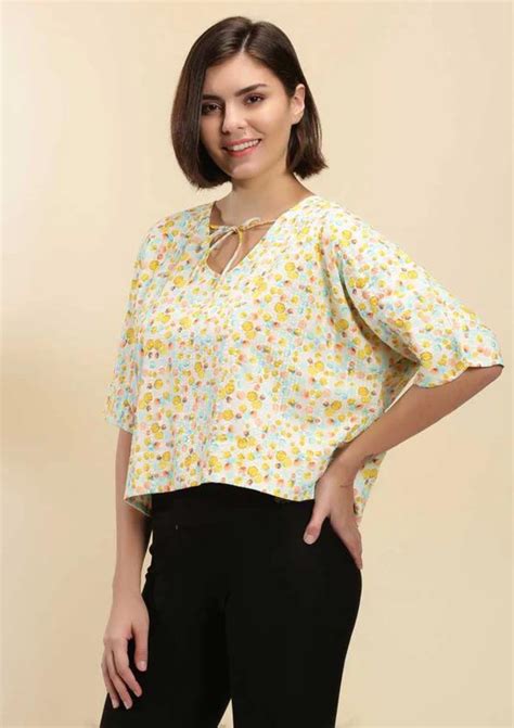Buy Oversized Retro Tops With Abstract Print