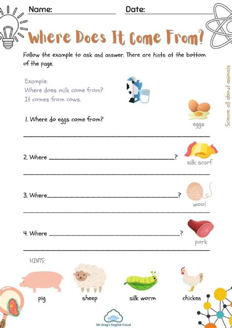 Image result for Printable Science Worksheets Grade 2