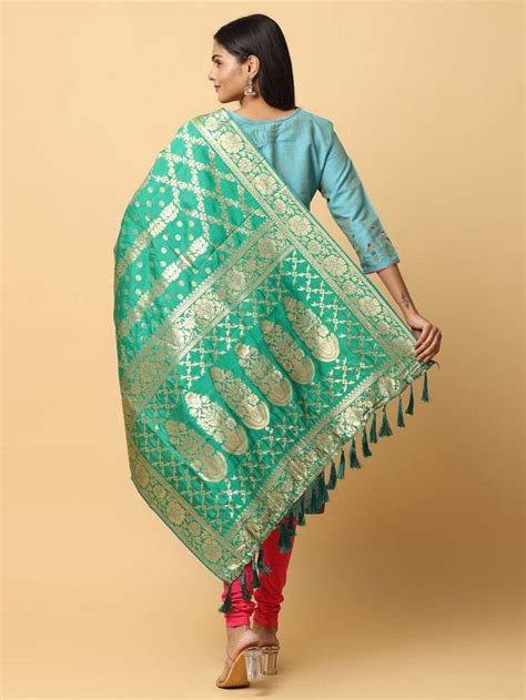 Beautiful Silk Blend Woven Design Dupatta New Collection