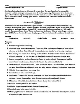 Image result for Acceleration Lab Worksheet