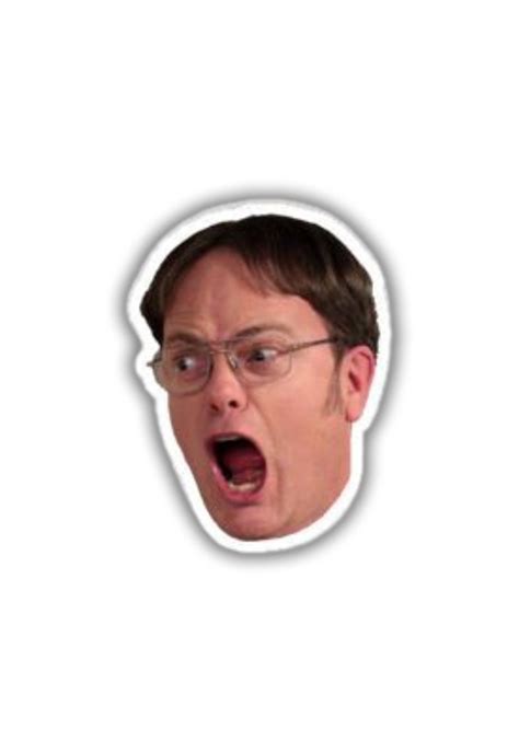 Dwight Yelling Sticker – Posterwa