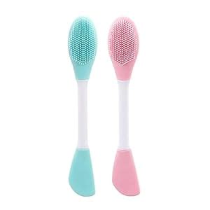 KitchenFest® Silicone Face Cleanser Massager Brush With Facial Stick ...