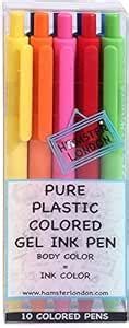 HAMSTER London Pure 10 Coloured Gel Ink Pen, Gel Ink Pens, Color Ink ...