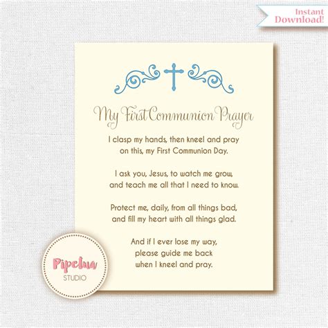 First Holy Communion Prayer