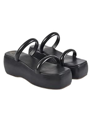 Buy Shoetopia Comfortable Stylish Black Platform Heels for Women ...