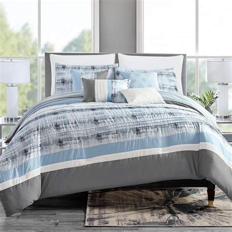 Blue And Gray Comforter Sets King at Ruby Hereford blog