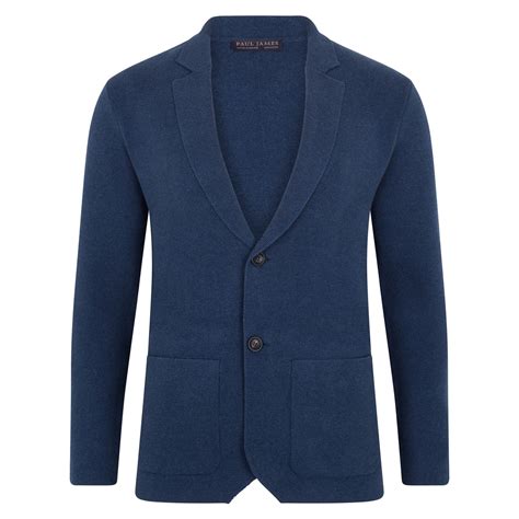 Mens Midweight Cotton Deconstructed Knitted Blazer – Paul James Knitwear