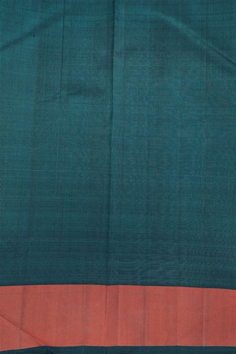 Kanchipuram Silk Saree In Forest Green With Peacock Border – Sundari Silks