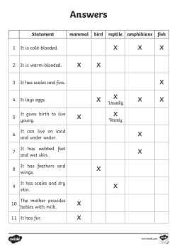Animal Facts Classification Activity (teacher made)