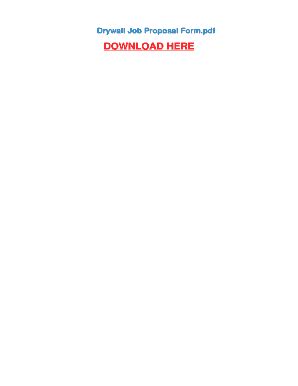 Fillable Online Drywall Job Proposal Form - Pdfsdocuments.com Fax Email ...