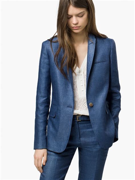 DENIM SUIT BLAZER | Trajes de pantalón para mujer, Ropa, Moda