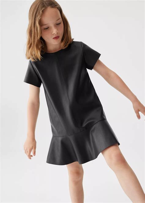 Faux-leather dress - Kids | MANGO Iraq