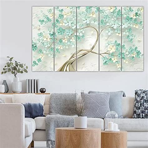 Maxstone Improve your place Beautiful Golden Leaf Flower Leaves Wall ...