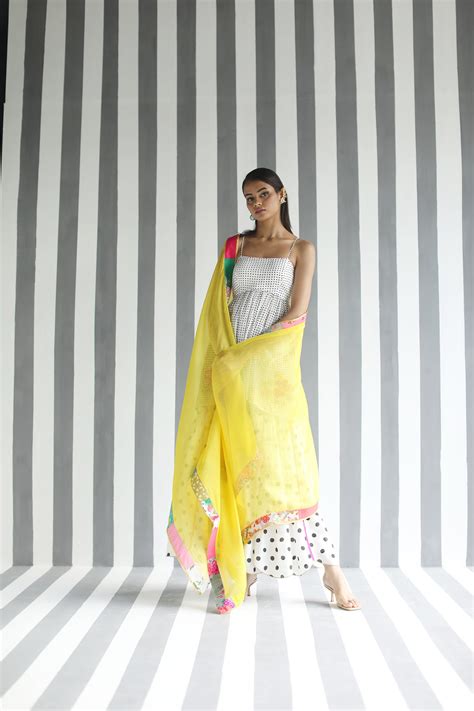 Love To Dot Line Gharara Set – Raji Ramniq