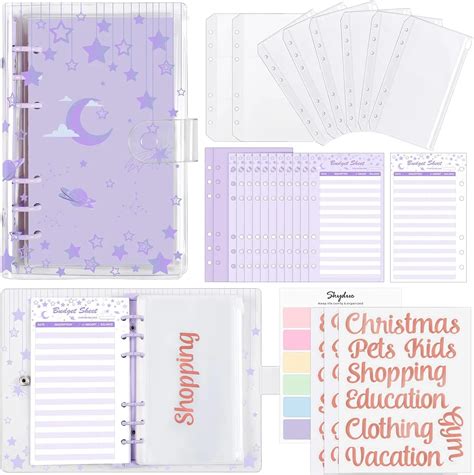 A6 Budget Binder with Zipper Envelopes, Cute Money Saving Binder ...