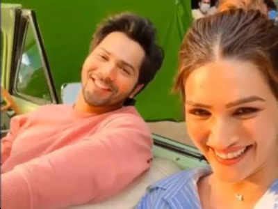 Kriti Sanon and Varun Dhawan share a fun video as they go 'wolfing ...