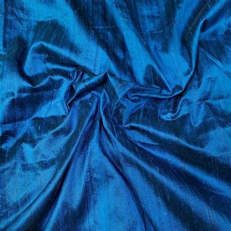 Peacock Blue Color 70Gm Raw Silk Fabric