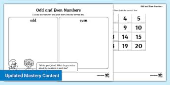 76 Odd and Even Numbers - KS1 Maths Resources - Twinkl