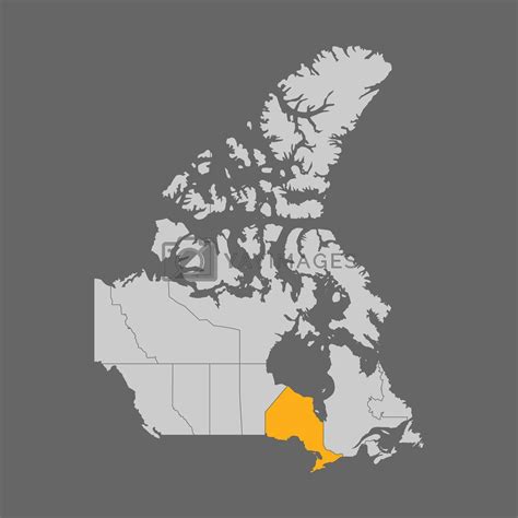 Ontario province highlighted on the map of Canada by AdamLapunik Vectors & Illustrations with ...