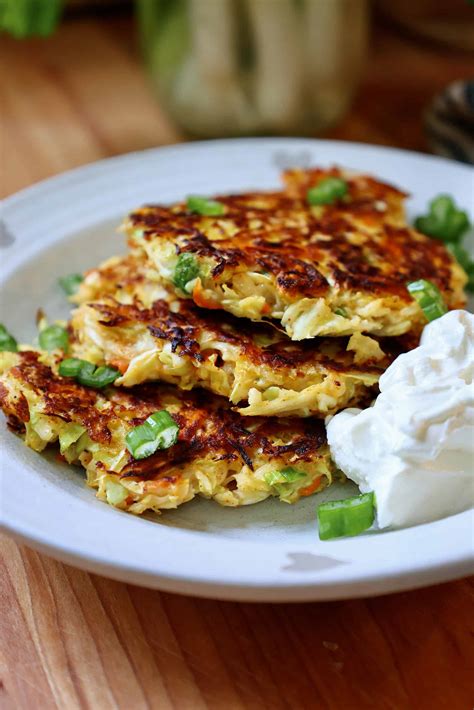 Easy Pan-Fried Cabbage Fritters. - Healthy Elizabeth