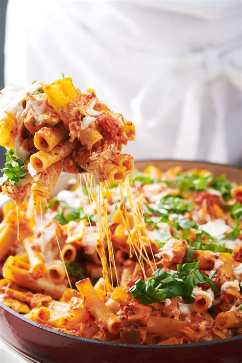 Chicken Parmesan Baked Ziti | Recipe | Baked ziti, Baked ziti with ...