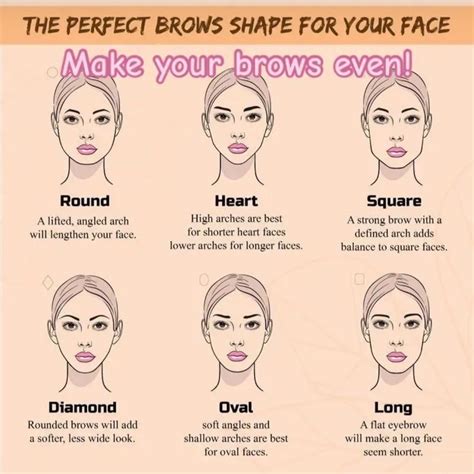 Eyebrow Shape for Facial Harmony | Eyebrows for face shape, Face shapes guide, Face shapes
