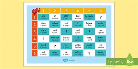 Years 3 and 4 Grammar: Conjunction Challenge Game