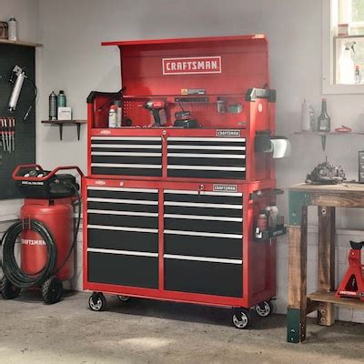 CRAFTSMAN 2000 Series 52-in W x 37.5-in H 10-Drawer Steel Rolling Tool ...